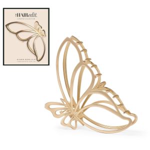 Hair Edit Gold-plated wing hair clip —— Womens Large Fashion Gold Metal Hair Clip , Styling and everyday hair accessories , Medium 、 Hair clips for thick or curly hair , Ideal gift for women , Updo