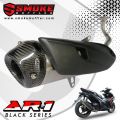 knalpot yamaha all new aerox 155 connected tipe sm black series smoke muffler full sistem. 