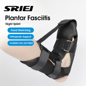 SRIEI Plantar Fasciitis Night Splint Sock - Soft Plantar Fascia Stretcher Brace Achilles Tendonitis Sleeping Support Boot Pain Relief