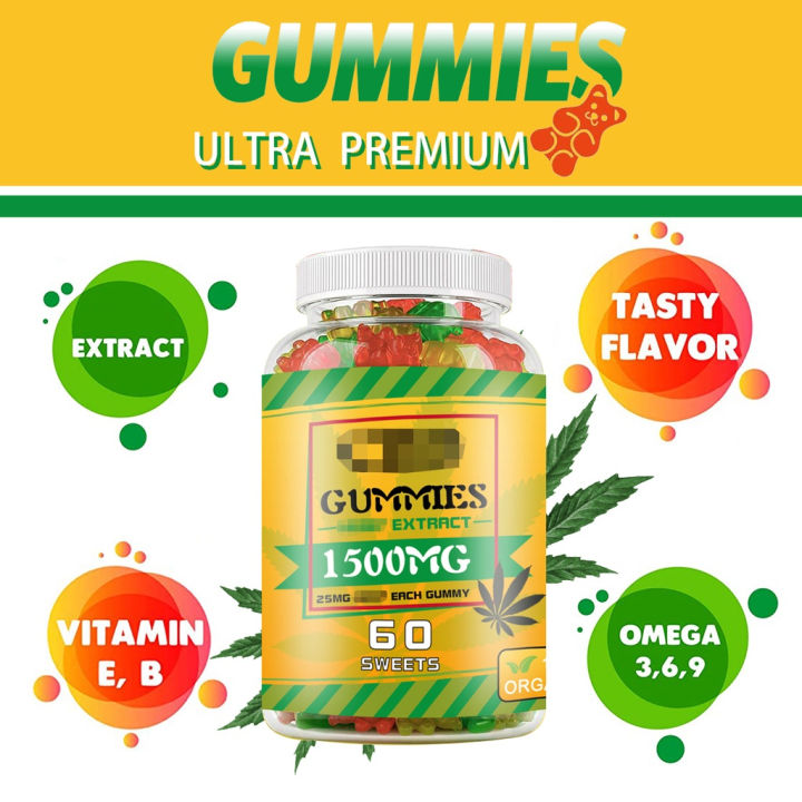 Premium Herb Gummies For Anxiety, Stress & Sleep - 18000 Mg - All-Natural Hemp Gummies For Wellness & Pain Relief