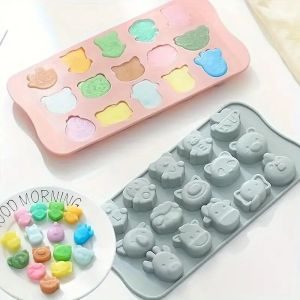 พิมพ์ซิลิโคน Cute Animals พิมพ์วุ้น พิมพ์Chocolate พิมพ์น้ำแข็ง มี 2สีให้เลือก