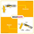 LOTUS Try Square Ruler 6" Inch | 8" Inch Aluminum Alloy L-Square Ruler, Framing Ruler THT150STX - BUILDMATE - LHT. 