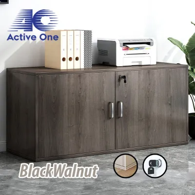 ActiveOne 2 Doors Floor Cabinet Bay Window Floor Balcony Storage Cabinet Low Floor Bedroom Wall Cabinet With Lock - Fulfilled by ACTIVEONE