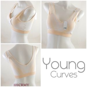 Bra Wanita YOUNG CURVES by YOUNG HEARTS Tanpa Kawat Busa Tipis Full Cup Pakaian Dalam Underwear 101Y