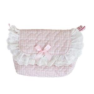 Lace Pencil Case Crossbody Bag with Removable Shoulder Strap Large Capacity Cotton Pencil Case for Daily Essential