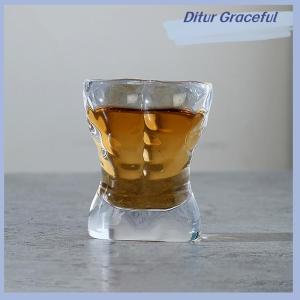 Ditur 1PC New Unique Beer Cup Funny Men Women Body Shaped Transparent Wine Bar Drinkware Cocktail Mug Coffee Juice Teacup