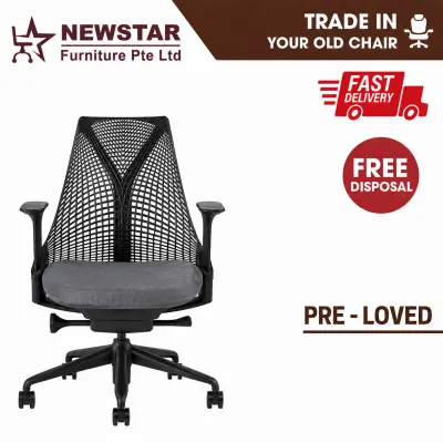 Herman Miller Sayl Refurbished Ergonomic Office Chair with Adjustable Seat Depth & Tilt Limiter 6 Months Warranty