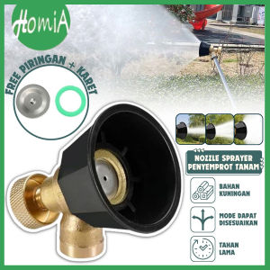 Nozzle Sprayer Tekanan Tinggi Pertanian / Ujung Semprotan Elektrik Kuningan Hama Multifungsi - HOMIA
