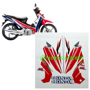 STIKER STRIPING SUPRA X 125R 2005 BIRU-PUTIH