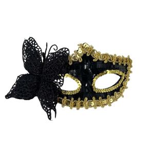 IVYAN Half Face Butterfly Masquerade  Elegant Lightweight Halloween Party  Cosplay Prop Side Flower Masquerade  For Masquerade Balls Carnivals