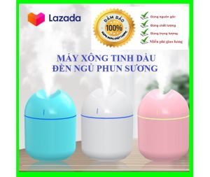 Máy xông tinh dầu - tạo độ ẩm - Đèn ngủ phun sương 220ml - đuổi muỗi - thơm phòng ngủ xe hơi