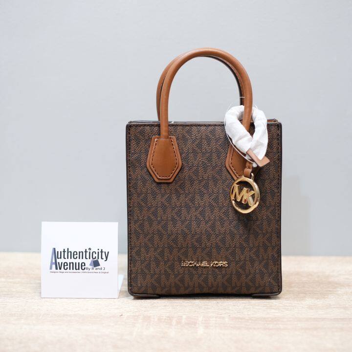 Michael Kors Mercer Extra-Small Logo and Leather Crossbody Bag