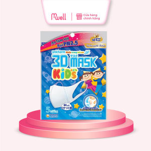 Khẩu Trang Dành Cho Em Bé Unicharm 3D Mask Kid gói 5 cái