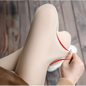 💖LH Shoes💖ถุงน่องสตรีสไตล์เกาหลีใหม่สีทึบสไตล์ฤดูใบไม้ร่วงและฤดูหนาวสีทึบทรงเข้ารูป กางเกงเลกกิ้งและถุงเท้าหนาสวมใส่สบายและเป็นมิตรกับผิวหนัง