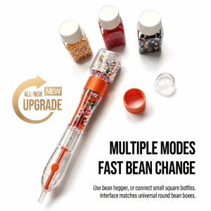 GIORGIONE Ergonomic Grip Automatic Fuse Bead Pen Precision Transparent Body Perler Bead Dispenser Auxiliary Tool Efficient Pixel Puzzle Bead pen DIY Crafts
