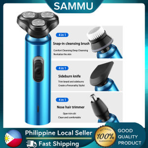 SAMMU Electric Shaver for Men 4 in 1 Razor for Beard Shaving Rechargeable Beard Trimmer Portable Mini Face Shaver Low Noise Hair Clipper Waterproof