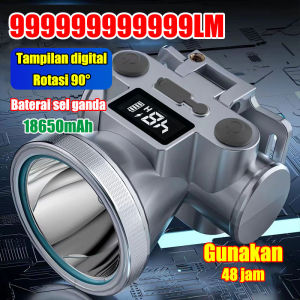 【Pengiriman Segera】300 WATT penyinaran 10.000 meter Sangat terang senter kepala jarak jauh Anti Air Jarak Jauh senter super terang kepala senter kepala super terang darurat stong light Headlamp senter100000 lumens ori lampu senter kepala