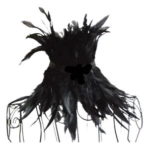 Feather Choker Necklace Gothic Victorian Lace Feather Necklace Collar Neck Collar for Halloween Cosplay Party