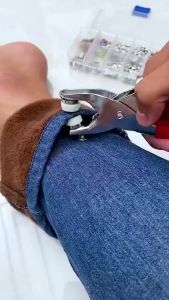 [Flash Sale] Bấm Khuy Kèm Khuy Vàng - Kìm Bấm khoen Siêu Tốc Chống rỉ Bền