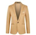 Blazer Men Slim Fit Casual Formal Business Suit Jacket Korean Style Long Sleeve One Button Wedding Tuxedos Coat. 