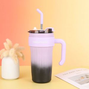 Ly Giữ Nhiệt 1000ml Inox 316 Hoạt Hình Cute Có Lõi Lọc Trà Tay Cầm Tiện Lợi