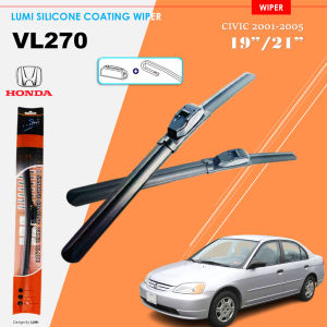 LUMI Silicone Coating Wiper Honda Civic 2001-2005 19”/21” Front Car Automotive Windshield Replacement Blades