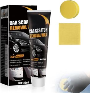 Car Scratch Remover Wax 2026 Scratch Remover for Vehicles Car Scratch Repair Paste for Shallow Scratches Universal Car Scratch Removal Wax with Wipe and Sponge (1sets)