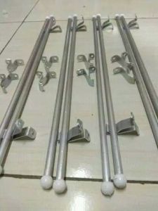 Stik gorden pita kupu-kupu / batang besi elemen silver satu pcs
