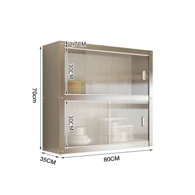 KOI Home สแตนเลส ตู้แขวนติดผนังครัว 2/3ชั้น ความจุขนาดใหญ่ ห้องน้ำ ห้องครัว ชั้นอเนกประสงค์ ประหยัดพื้นที่ มีขนาดให้เลือก