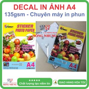 [SALE] Xấp 50 Tờ Decal In Ảnh A4 Parrot - Chuyên dùng cho máy in phun Giúp Bạn In Ấn Tem Nhãn chuyên nghiệp