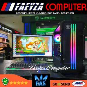 PC GAMING RAKITAN I5 10400F RAM 32GB NVME 256GB VGA GTX 1650 Monitor SAMSUNG 24INC