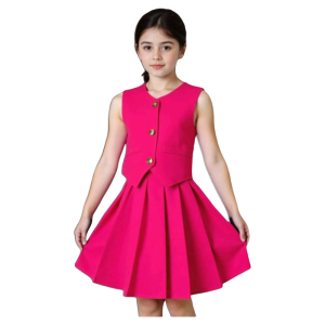 CAMILLENew Hot Trend Best Seller V-neck Chaleco Vest and Skirt Terno Set Coordinates    - ages from 4 to 12 ages - classy and elegant - timeless classic  - timeless piece - casual office or party - classic piece - super kapal ng tela - hindi kayo magsis