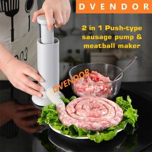 ALAT PEMBUAT SOSIS 2 in 1 CETAKAN BAKSO PENTOL MEATBALL SAUSAGE MAKER MANUAL FILLER PUMP PENGISI SOSIS DAN PENCETAK BAKSO