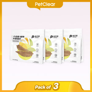 PetClear Premium Cassava Litter - 100% Flushable & Odor Control - Safe for Condo - 2.5kg