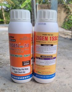 [TRUNG THIEN THINH] (nhãn FIPRONIL hoặc nhãn A3) Trừ sâu rầy ZIGEN 15SC chai 450ml diệt sâu vẽ bùa sâu cuốn lá rầy rệp nhện đỏ mát cây xanh lá