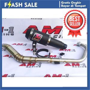 KNALPOT RACING AKRAPOVIC GP M1 LORENZO BLACK VIXION R15 V2 V3 SATRIA FU CBR150R NMAX AEROX VARIO PCX