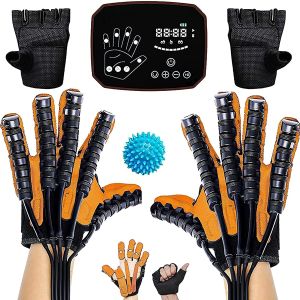 Salorie Rehabilitation Robot Gloves Both Hands - 2022 Power Upgrade Strengthen Version Stroke Hemiplegia Finger Trainer Ai Smart Chip Splint Assistive Training Equipment for Hand Pain Relief