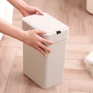 Vệ Sinh không cảm ứng Thùng rác chuyển động kích hoạt Tự Động Nắp Không Thấm Nước Mỏng Phong Cách túi đựng rác Cho phòng tắm nhà bếp
