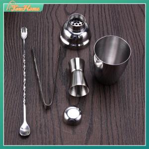 【Fast Delivery】 4pcs Profissional Cocktail Shaker Set 250ml Stainless Steel Shaker Barware Tools Lightweight Portable with Jigger Bar Accessories 【Arrive 1-3 Days】