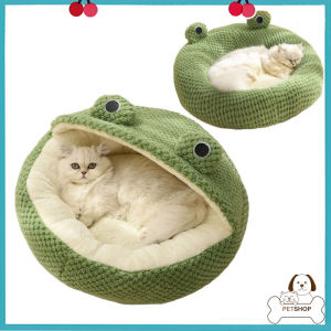 Pet Cushion Nest Comfortable Frog Shaped House Soft Warm Pet House Nest