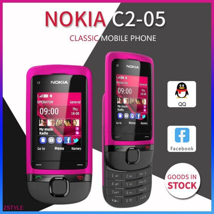 Original Phone Nokia C2-05 Slide Phone Gsm Button Phone 2g