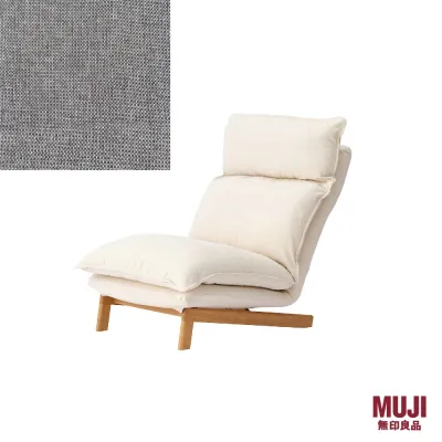 [Bundle Set] MUJI Rubberwood Highback Reclining Sofa with Cover