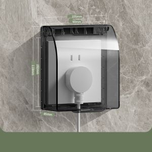 Hộp bảo vệ ổ điện âm tường chống nước ngoài trời.