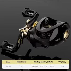 ALENEE 8kg Max Drag Baitcasting Reel 7.2:1 Gear Ratio Drag Alarm System High-Speed Baitcasting Reel Metal Coil Durable Aluminum Body Fish Lure Reel Freshwater Fishing