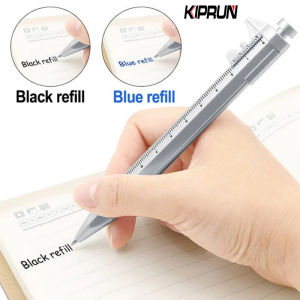 KIPRUN Ballpoint Pen Multifunction Vernier Caliper Pen Creative School Gifts Marker Pen 1.0mm Black/Blue Refill