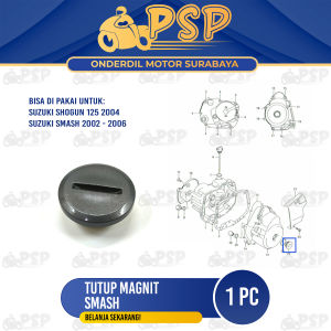 Tutup Magnit Smash - Penutup Magnet Mesin Kancing Baut Baud Blok Bak Calter Suzuki Smash Shogun 125