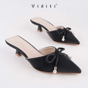 Viditi Viviana Mules Heels 3 cm | Shoes | Sepatu Import Wanita | Pesta | Wisuda | Kerja