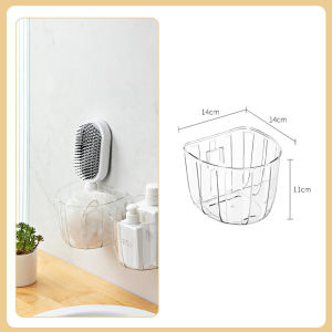 JustLiving 1PCS Kitchen OnionGinger and Garlic Storage Basket Bathroom Hanging Basket=Toilet Shelf Bedside Hanging Storage Basket Fruit and Vegetable Shelves Multifunctional Bathroom Wall-mounted Draining Hangers