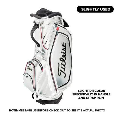 Modern Design Golf Bag with Stand Unisex Glossy PU Leather Water-Proof with Top Cover Included