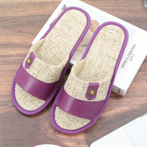 Cowhide Sole Open-Toe Sandals - Spring/Summer Gift Home Use Non-Slip Open-Toe Button Sandals